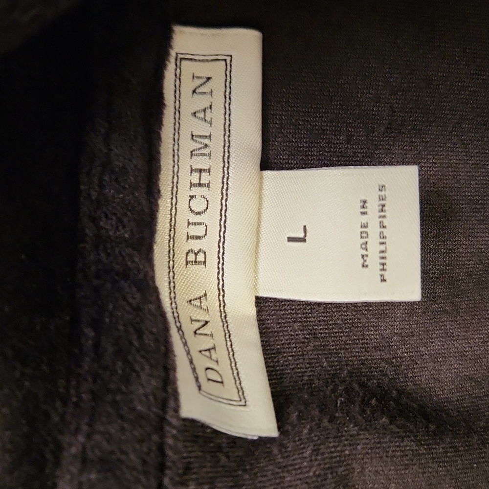 Dana Buchman Black Cowl Neck LS Top Tunic NWOT Size Large - Picture 3 of 7